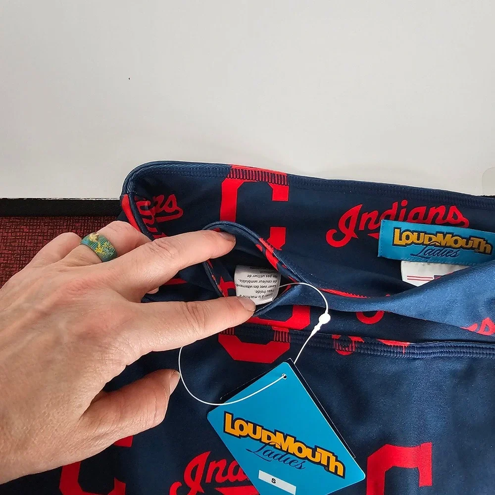 Loudmouth Cleveland Indians Active Skort S Navy MLB Logo Golf Skirt‎ Deadstock